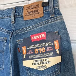 Levi's 816 High Rise Taper Fit Orange Tab Jeans